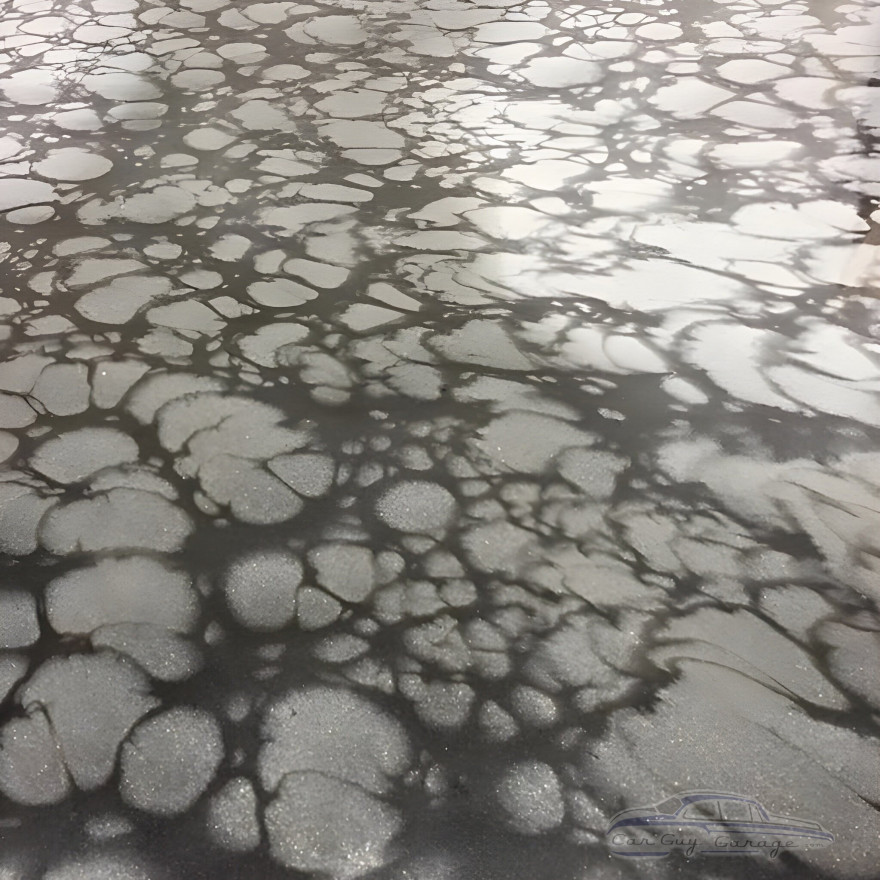 Obsidian Silver Basecoat with Storm Cloud Effects Metallic Epoxy Obsidian Silver Basecoat with Storm Cloud Effects Metallic Epoxy