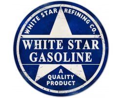 White Star Gasoline Metal Sign - 46" x 46"