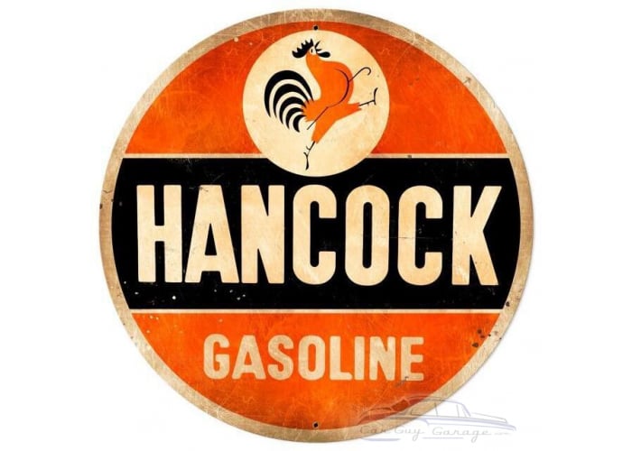 Hancock Old School Gasoline Metal Sign - 42" x 42"