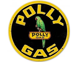 Polly Gas Round Metal Sign - 42" x 42"