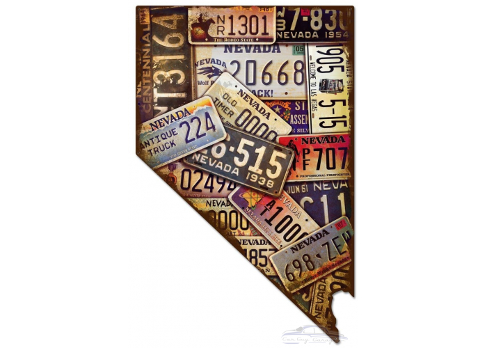 Nevada License Plates Metal Sign - 24" x 37"