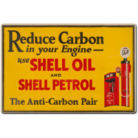 Reduce Carbon Shell Oil Petrol Metal Sign - 36" x 24"