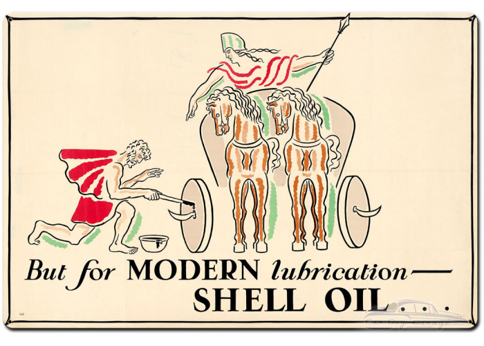 But modern Lubrication Shell Oil Metal Sign