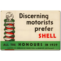 Discerning Motorists Prefer Shell Metal Sign - 36" x 24"
