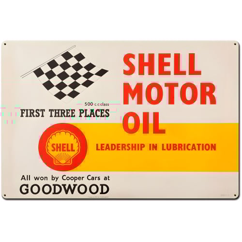 Shell Motor Oil Metal Sign - 36" x 24"