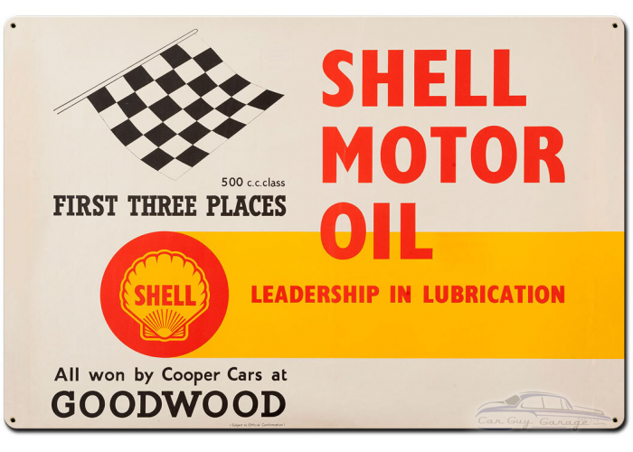 Shell Motor Oil Metal Sign - 36" x 24"