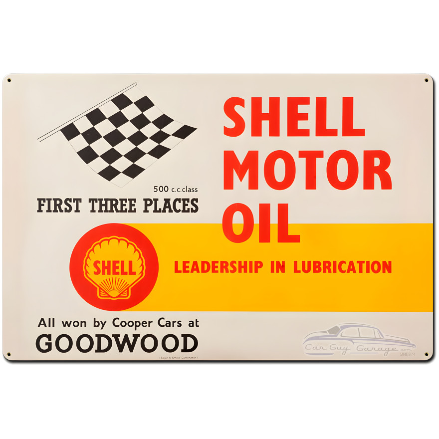 Shell Motor Oil Metal Sign - 36" x 24"