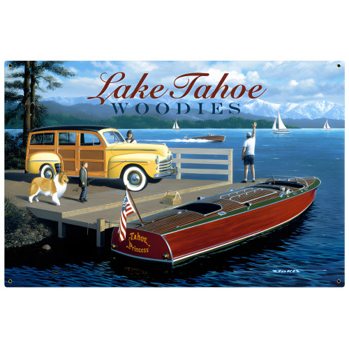 Lake Tahoe Woodies Sign - 36" x 24"