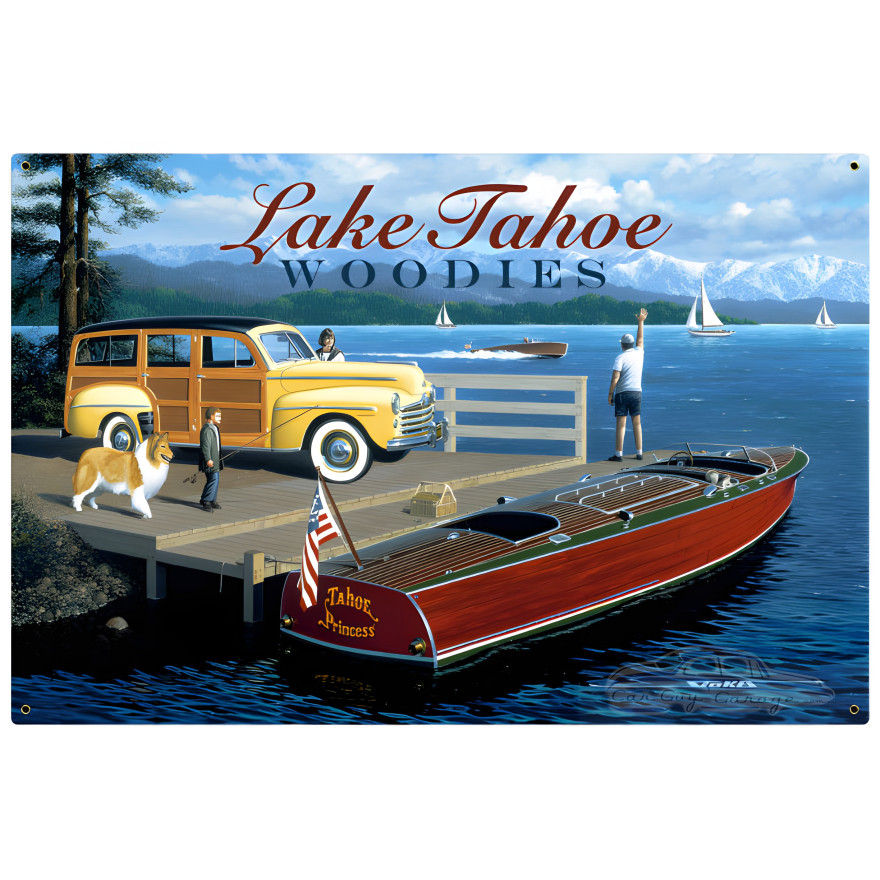 Lake Tahoe Woodies Sign - 36" x 24"