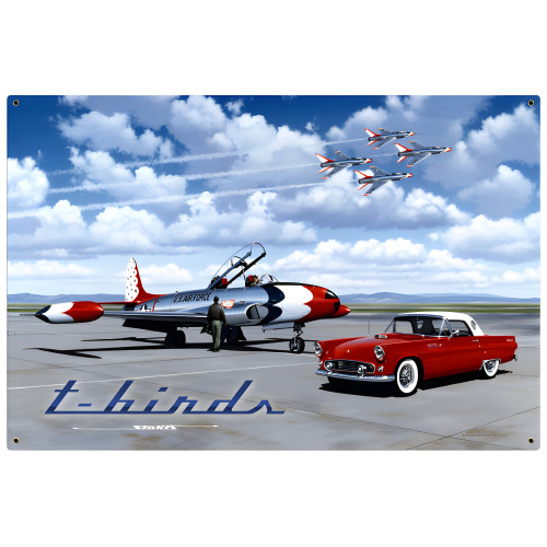 T Birds Metal Sign - 36" x 24"