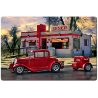 Diners and Dives Metal Sign - 36" x 24"