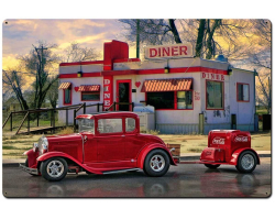 Diners and Dives Metal Sign - 36" x 24"