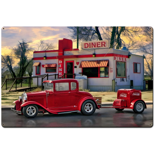 Diners and Dives Metal Sign - 36" x 24"