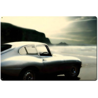 On the Beach Metal Sign - 36" x 24"
