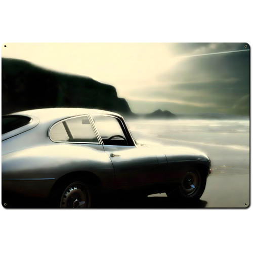 On the Beach Metal Sign - 36" x 24"