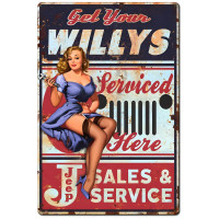Willy's Services Metal Sign - 24" x 36"