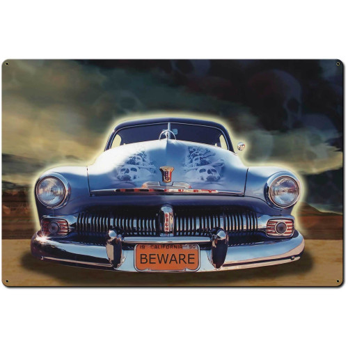 Retro Car 1 Metal Sign - 36" x 24"