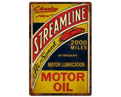 Streamline Motor Oil Metal Sign