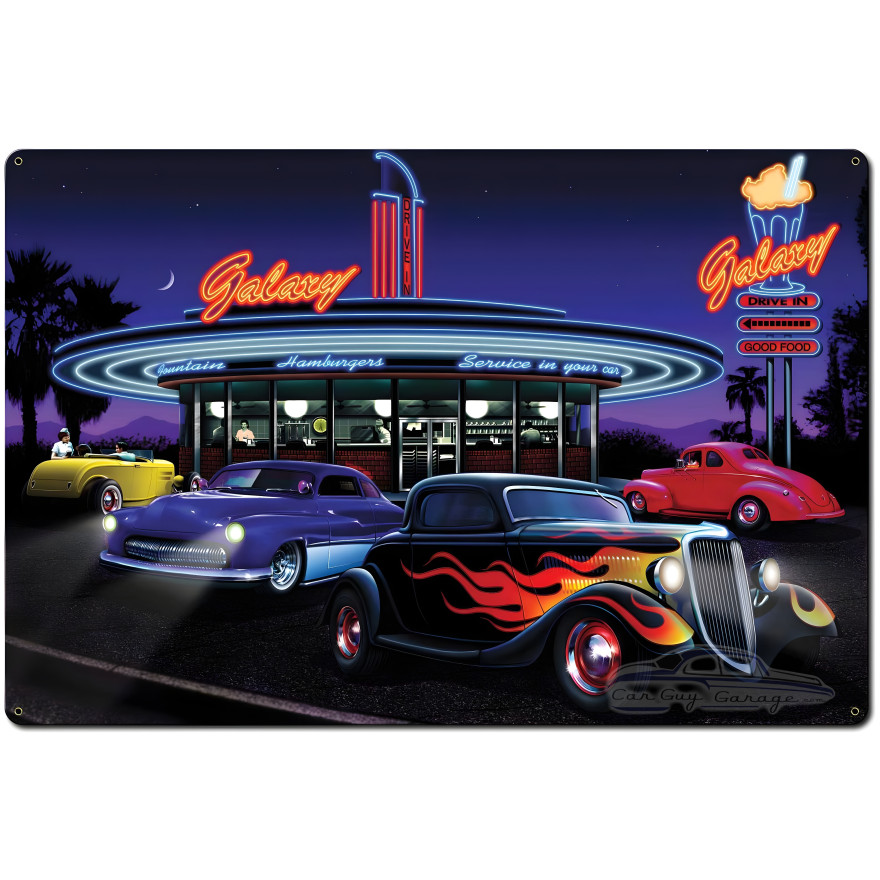 Galaxy Diner Metal Sign - 36" x 24"