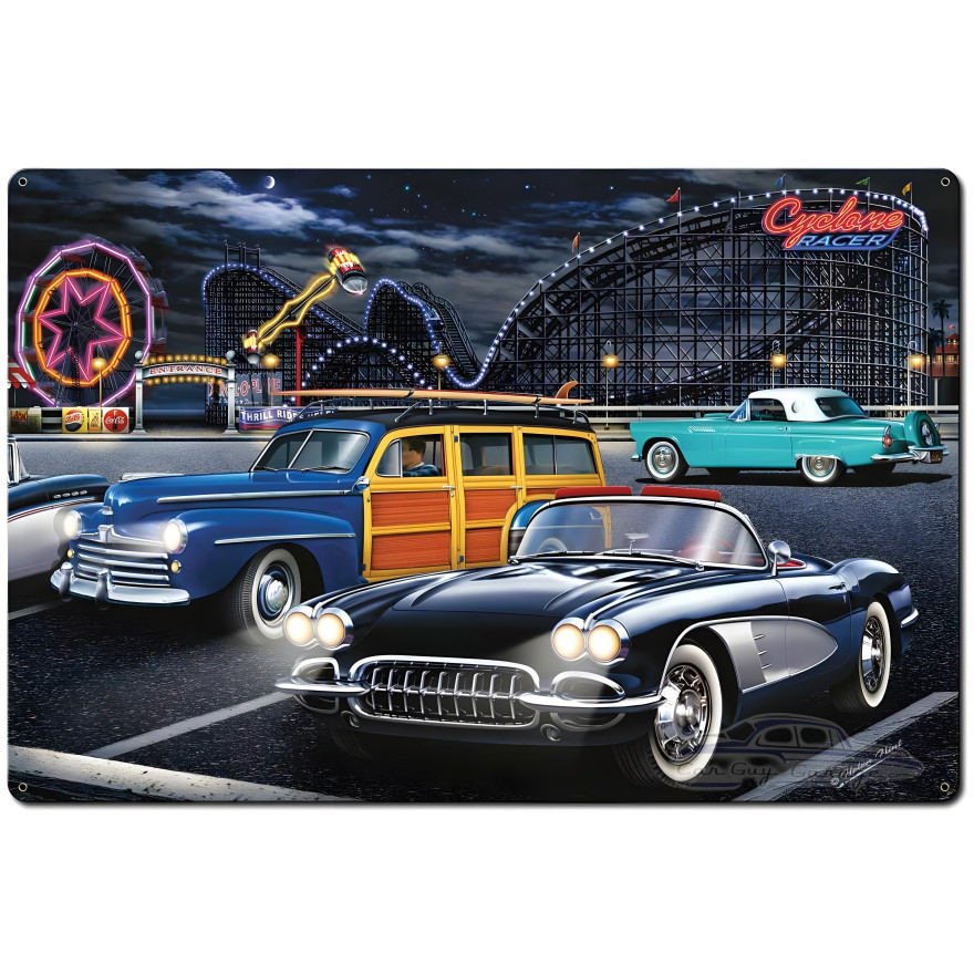 Cyclone Racer Metal Sign - 36" x 24"