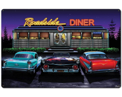 Roadside Diner Metal Sign - 36" x 24"