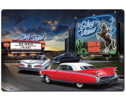Skyview Drive-In Metal Sign - 36" x 24"