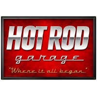 Hot Rod Garage Metal Sign - 36" x 24"
