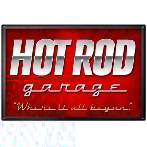Hot Rod Garage Metal Sign - 36" x 24"