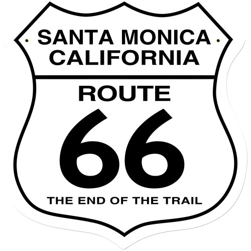 Santa Monica Metal Sign - 28" x 28" Custom Shape