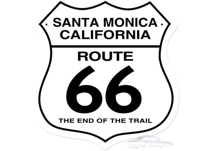 Santa Monica Metal Sign - 28" x 28" Custom Shape