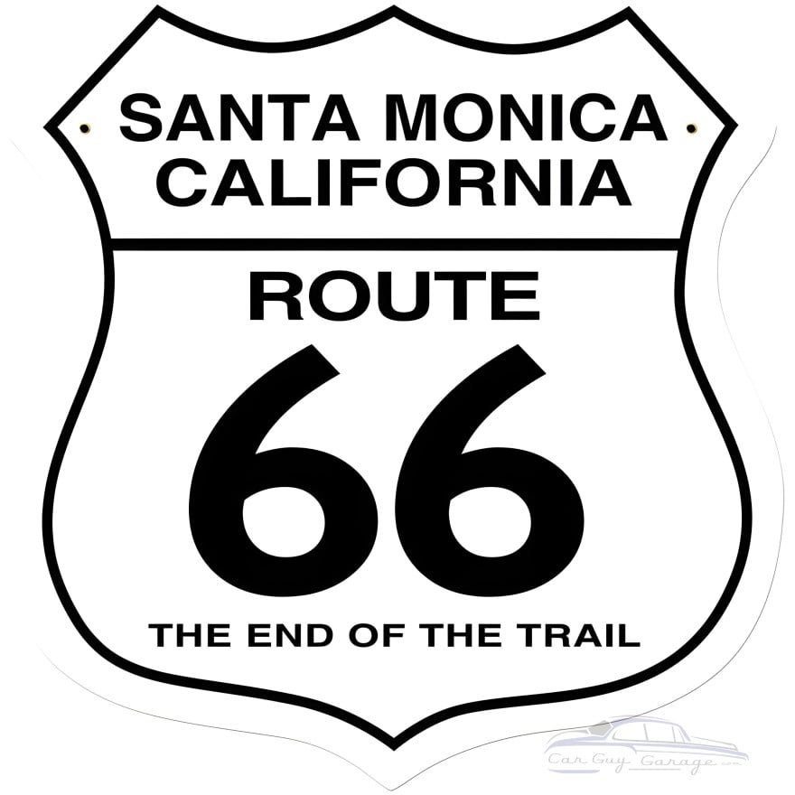 Santa Monica Metal Sign - 28" x 28" Custom Shape