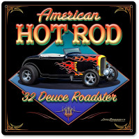 American Hot Rod '32 Metal Sign - 28" x 28"