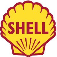 Shell Clean Metal Sign - 28"  x 28" Custom Shape