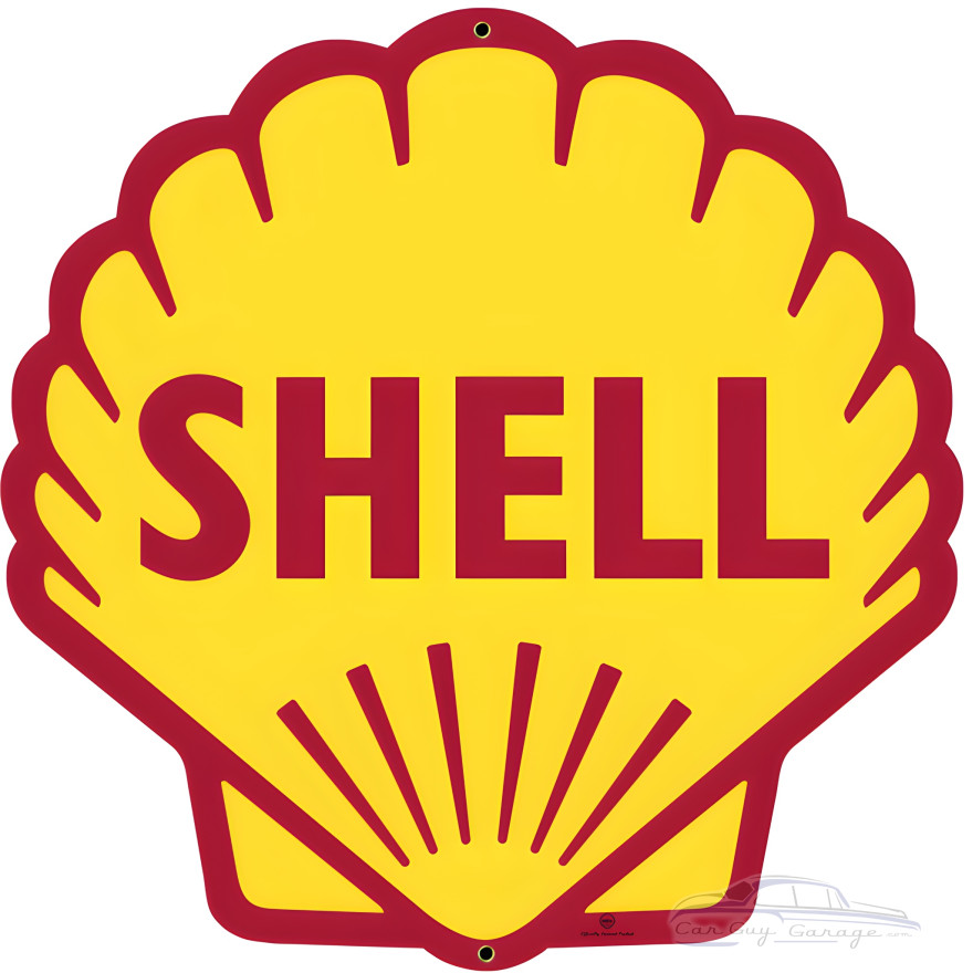 Shell Clean Metal Sign - 28"  x 28" Custom Shape