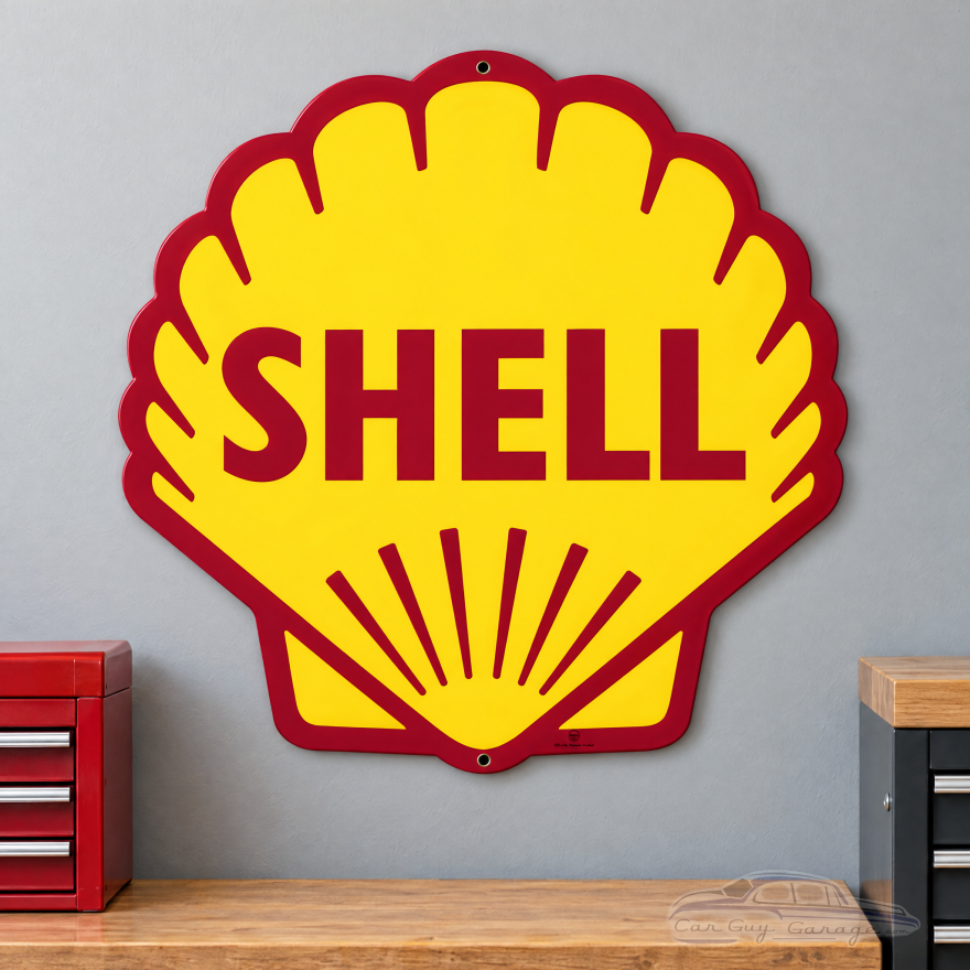 Shell Clean Metal Sign Custom Shape - 28" x 28"