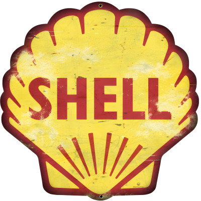Shell Siding. Sign Shell Grunge Metal Sign - 28