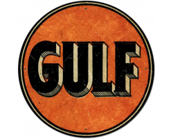 Gulf Oil Metal Sign - 28" Round