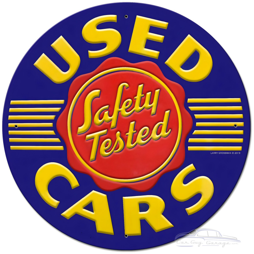 Used Cars Metal Sign - 28" Round