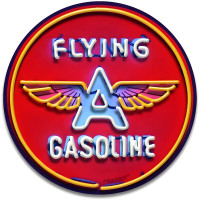Flying A Metal Sign - 28" Round