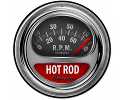 Hot Rod Tach Metal Sign - 28" Round
