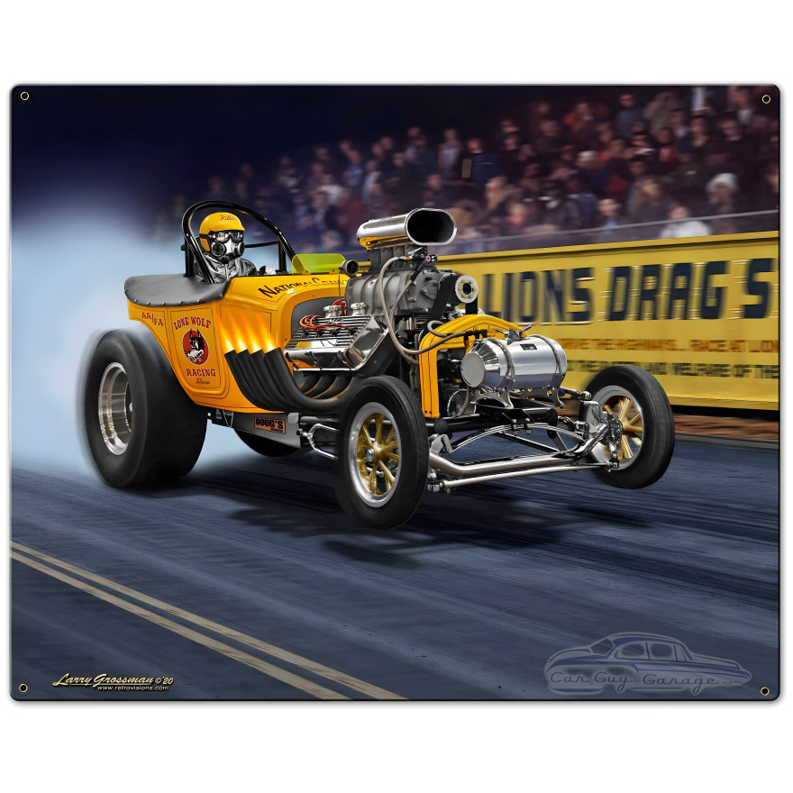 1923 T-Bucket Fuel Altered Metal Sign - 30" x 24"