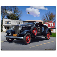 1932 Roadster at Jake's Metal Sign - 30" x 24"