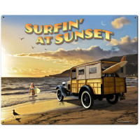 1929 Woody at Sunset Sign - 30" x 24"