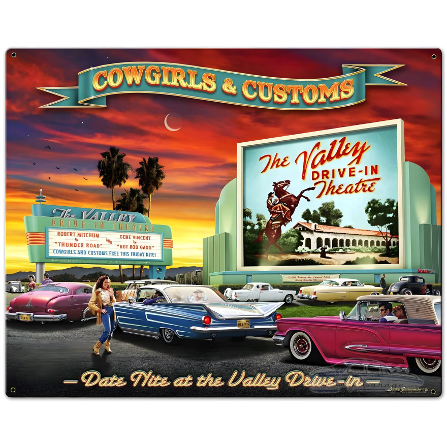 The Valley Drive-In 2 Metal Sign - 30" x 24"