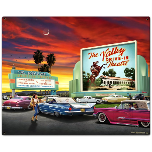 The Valley Drive-In Metal Sign - 30" x 24"