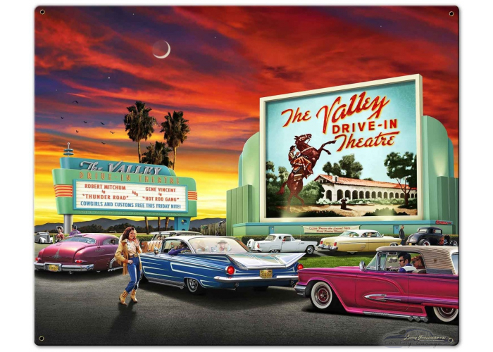 The Valley Drive-In Metal Sign - 30" x 24"