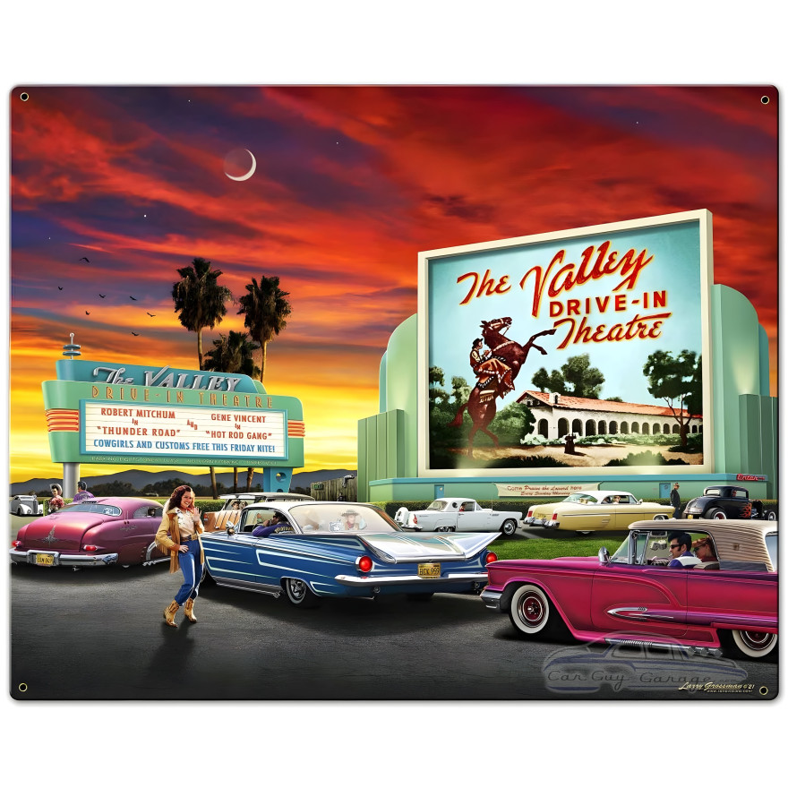 The Valley Drive-In Metal Sign - 30" x 24"