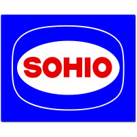 Sohio Blue Custom Shape Metal Sign - 30" x 24"