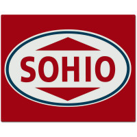 Sohio Red Custom Shape Metal Sign - 30" x 24"
