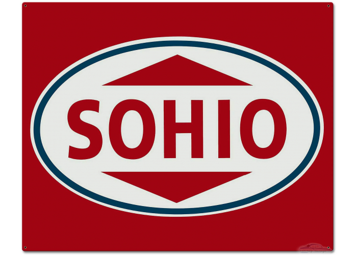 Sohio Red Custom Shape Metal Sign - 30" x 24"